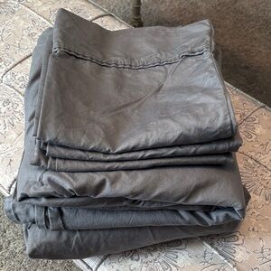 Threshold Charcoal Gray Bedding Sheet Set